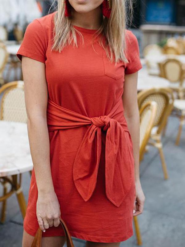 Waist Lace Mini Dress