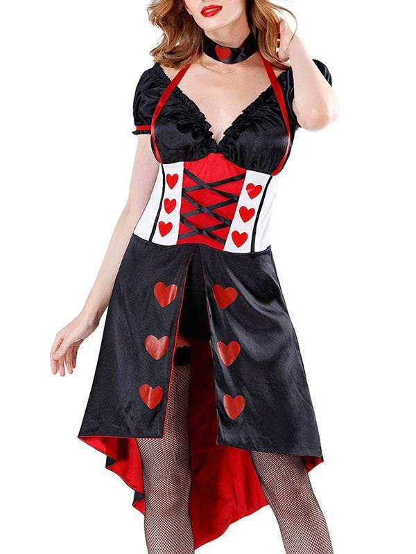 Lady Red Heart Queen Queen Halloween Costume