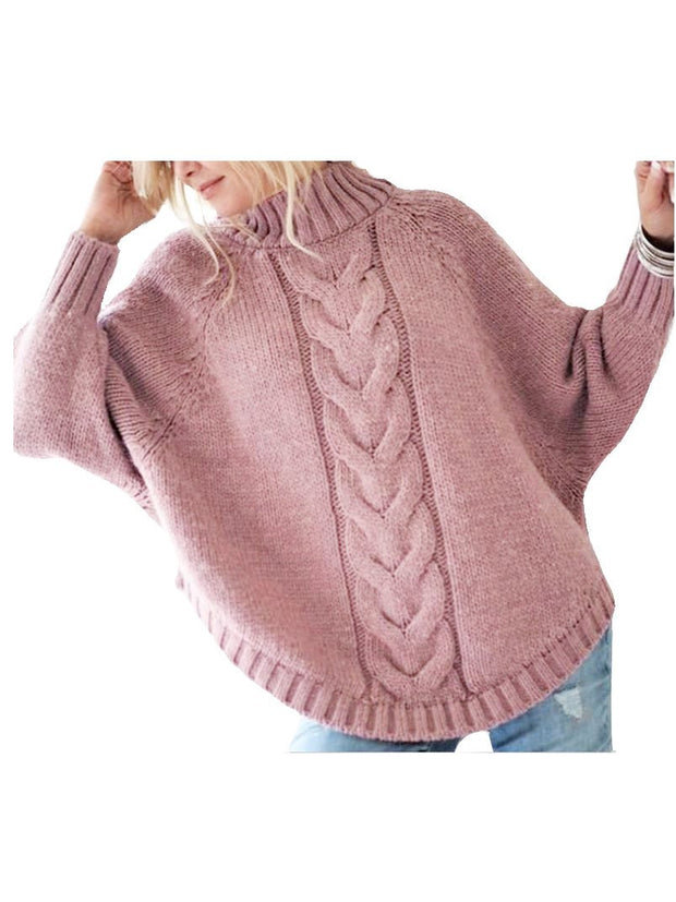 Loose Bat Wing Sleeve Knitted Sweater