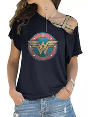 Wonder Woman Off-The-Shoulder T-shirt