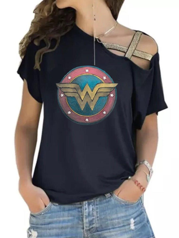 Wonder Woman Off-The-Shoulder T-shirt