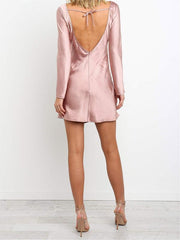 Lace-up Back Zip Dress