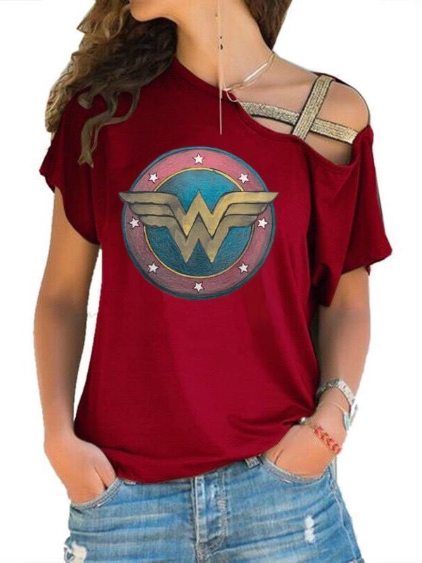 Wonder Woman Off-The-Shoulder T-shirt