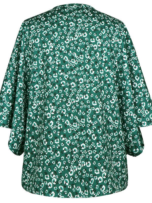 Deep V-Neck Bell Kimono Blouses