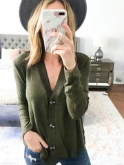 Fashion Button Sweater Coat