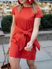 Waist Lace Mini Dress