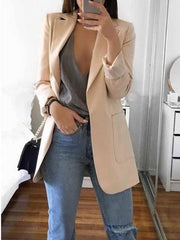 Lapel Slim Cardigan Temperate Blazer