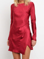 Lace-up Back Zip Dress