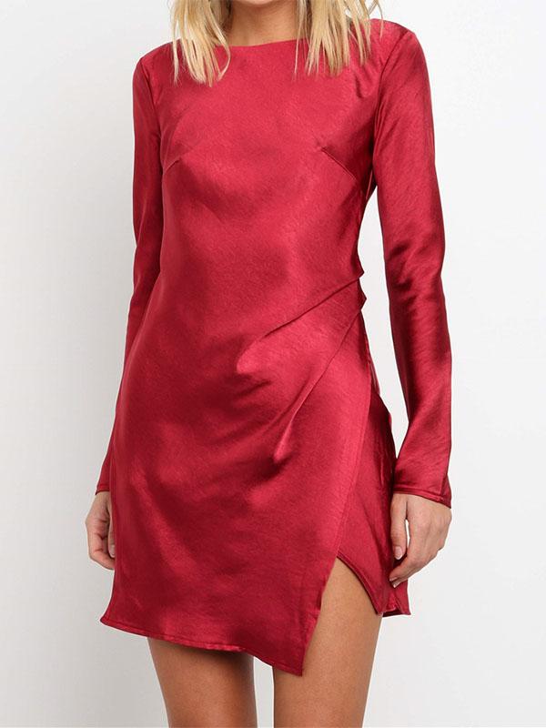 Lace-up Back Zip Dress
