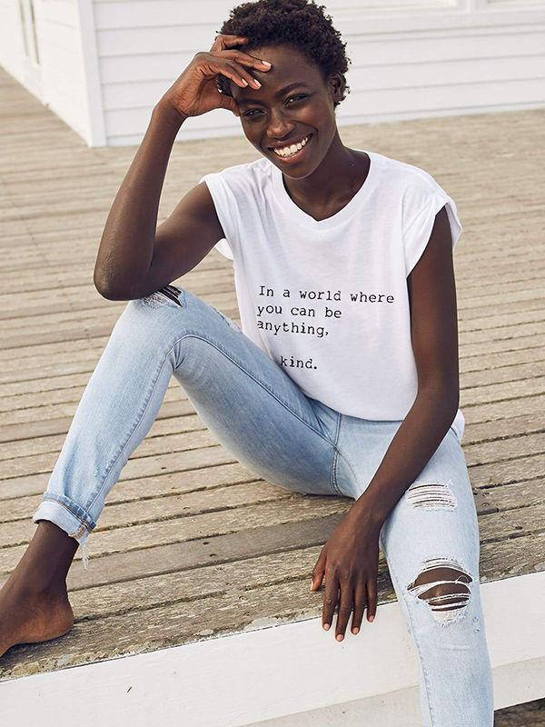 Soft And Comfy Be Kind Roll Tee