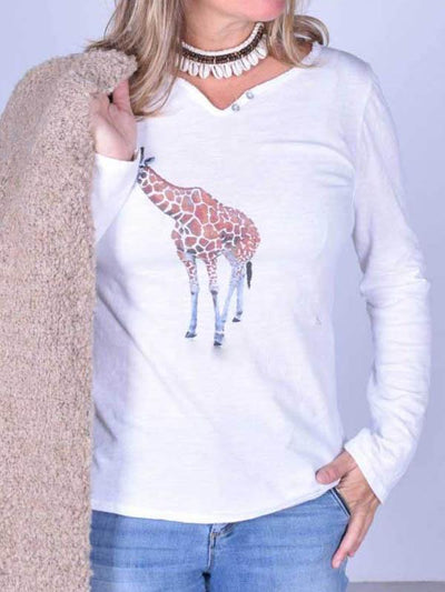 Giraffe Print T-Shirt