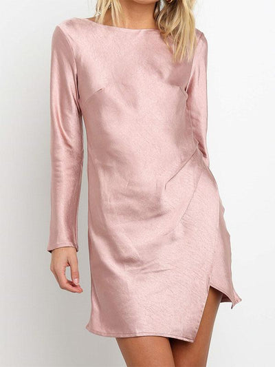 Lace-up Back Zip Dress