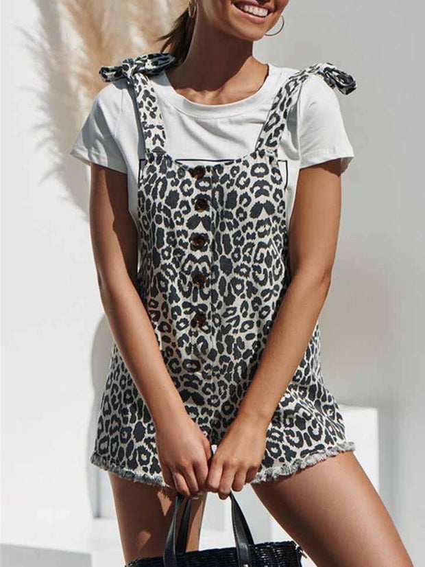 Leopard Print Overalls
