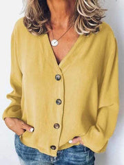 wiccous.com Plus Size Tops Yellow / L Plus size chiffon shirt cardigan