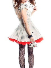 Lady Halloween Ghost Bride Clown Devil Dress