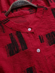 wiccous.com Plus Size Tops Black / L Plus size printed short-sleeved shirt