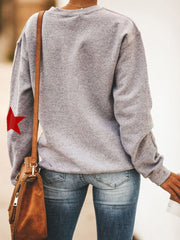 Wonder Woman Round Collar Long Sleeve Sweatshirt