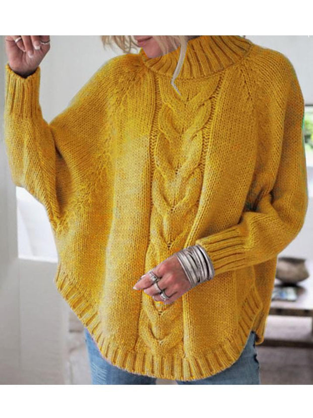 Loose Bat Wing Sleeve Knitted Sweater