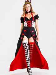 Lady Red Heart Queen Halloween Uniform Costume