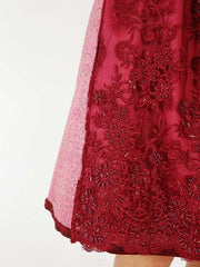 Floral Print Lace Apron Dress