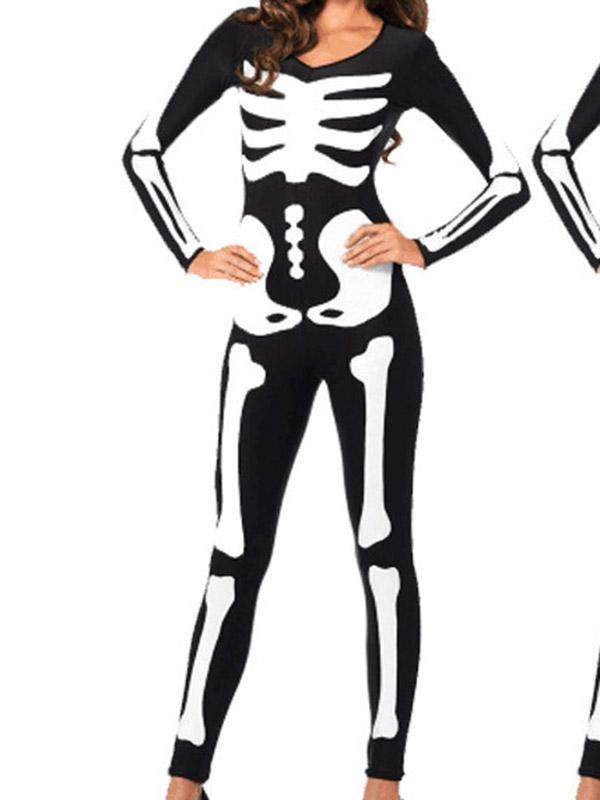 Lady Halloween Bones Zombie Jumpsuit