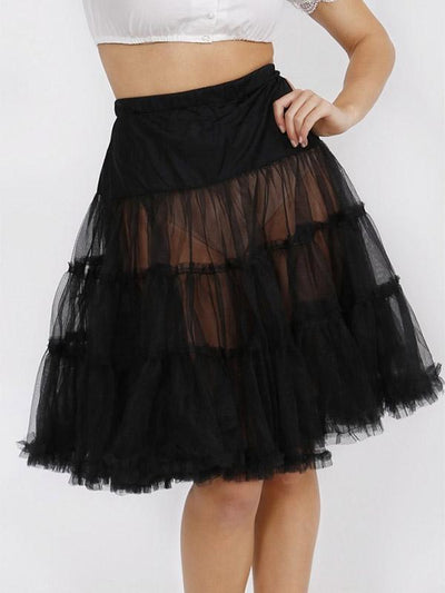 Womens Black Petticoat