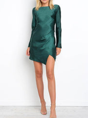 Lace-up Back Zip Dress
