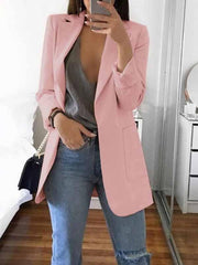 Lapel Slim Cardigan Temperate Blazer