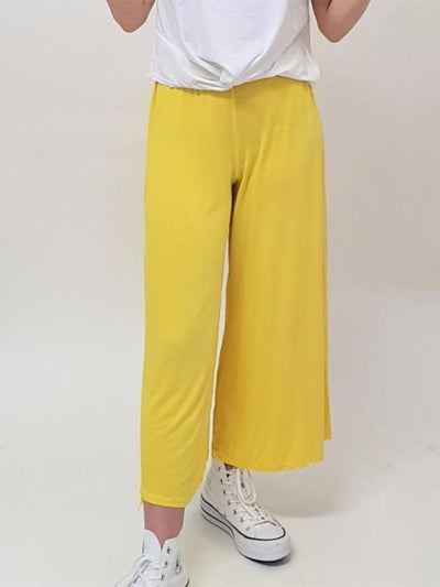 Plain Loose Culottes Pants