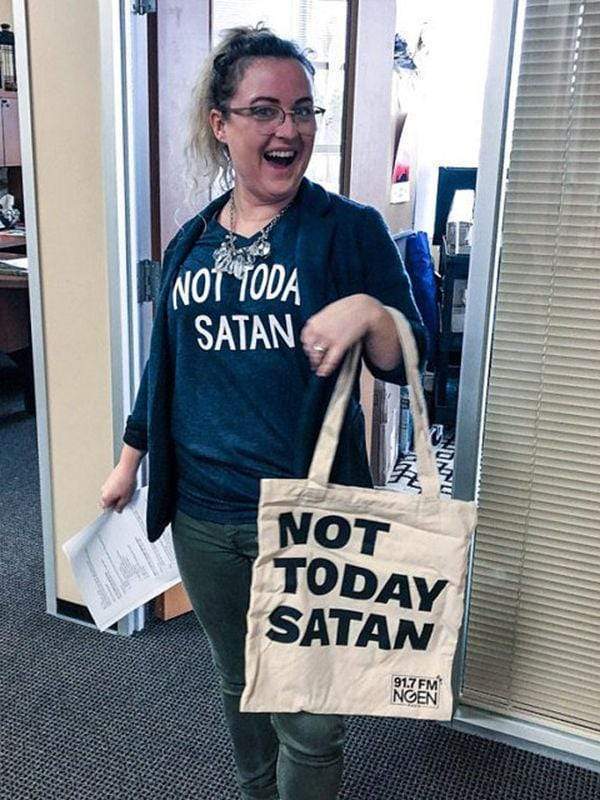 wiccous.com T-Shirts Blue / S Not Today Satan Not Today T-Shirts