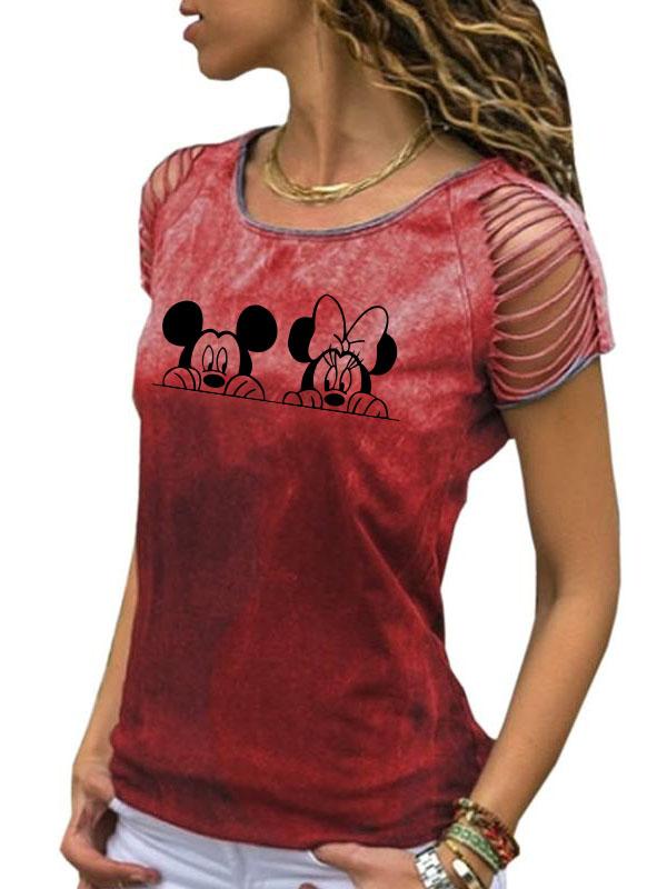 Mickey & Minnie Print Tee TOPS