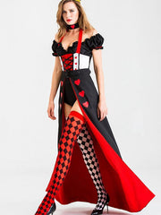 Lady Red Heart Queen Halloween Uniform Costume