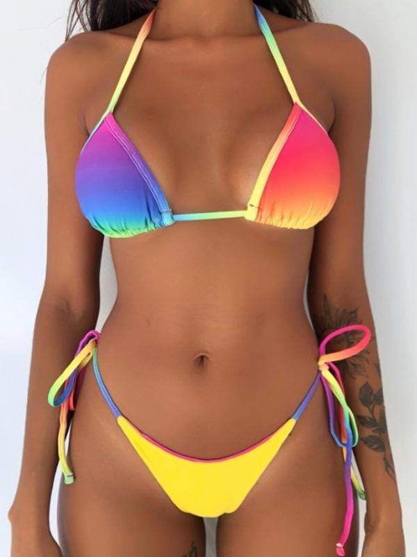 wiccous.com Bikini Sets S / iris Rainbow Print Bikini Set