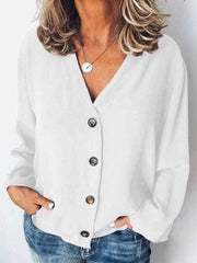 wiccous.com Plus Size Tops White / L Plus size chiffon shirt cardigan