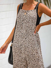 Leopard Print Relaxed Jumpsuit