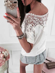 Lace Stitching Blouse