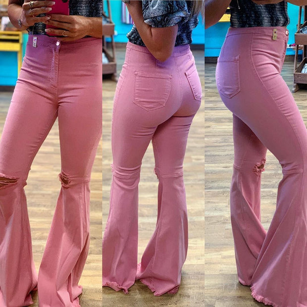Cowboy High Waist Bell Bottoms Jeans