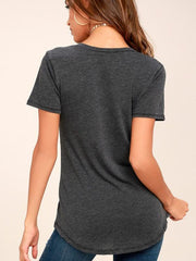 Mickey Mouse V-neck Short Sleeve T-shirt TOP