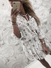 Floral Printed Ruffle Dress