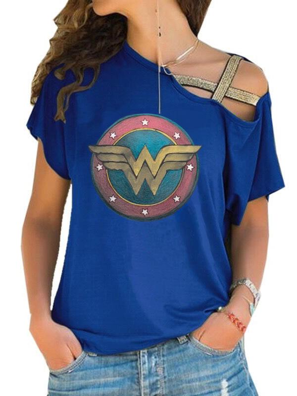 Wonder Woman Off-The-Shoulder T-shirt