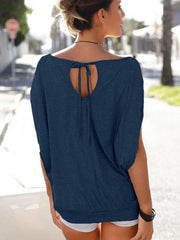 Mickey Mouse Hollow Out Bat Sleeve T-shirt