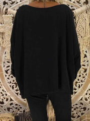 wiccous.com T-Shirts，Plus Size Tops Black / S Women's LOVE Print Long Sleeve Tops