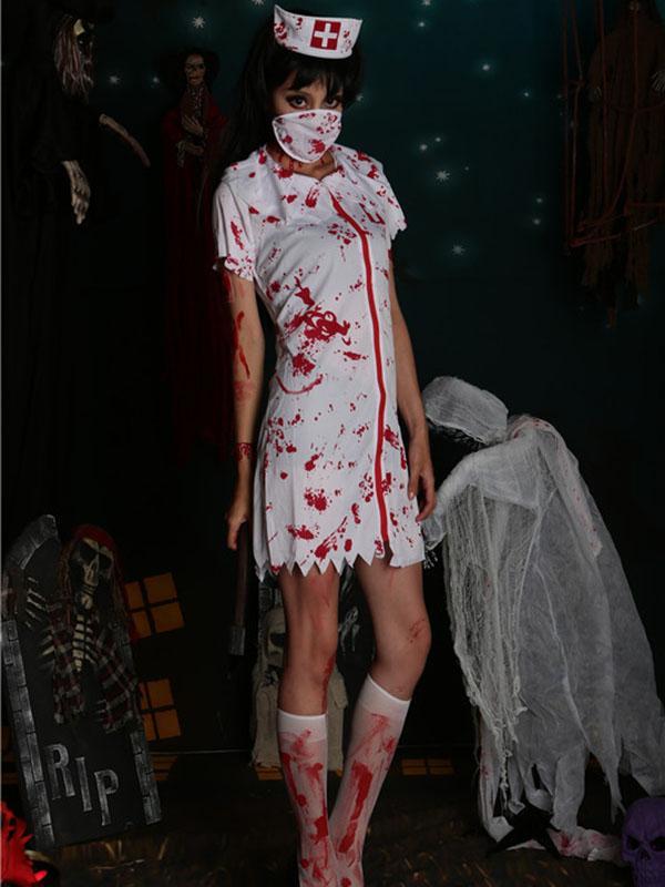 Men Women Halloween Vampire Nurse Plays Costume