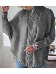 Loose Bat Wing Sleeve Knitted Sweater