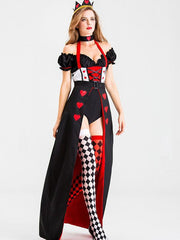 Lady Red Heart Queen Halloween Uniform Costume