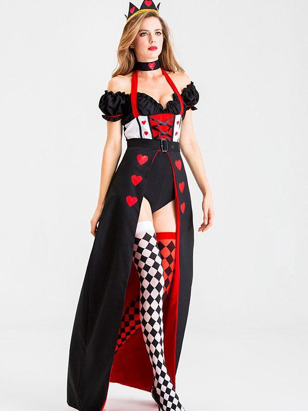 Lady Red Heart Queen Halloween Uniform Costume
