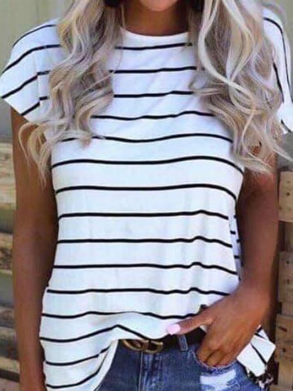 Leopard Stripe Open Back Top
