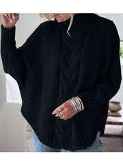 Loose Bat Wing Sleeve Knitted Sweater