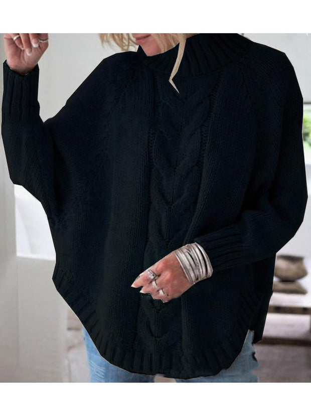 Loose Bat Wing Sleeve Knitted Sweater