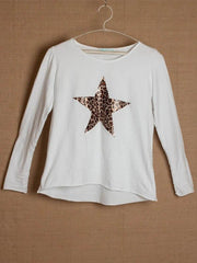 Leopard Star Pattern Print T-Shirt
